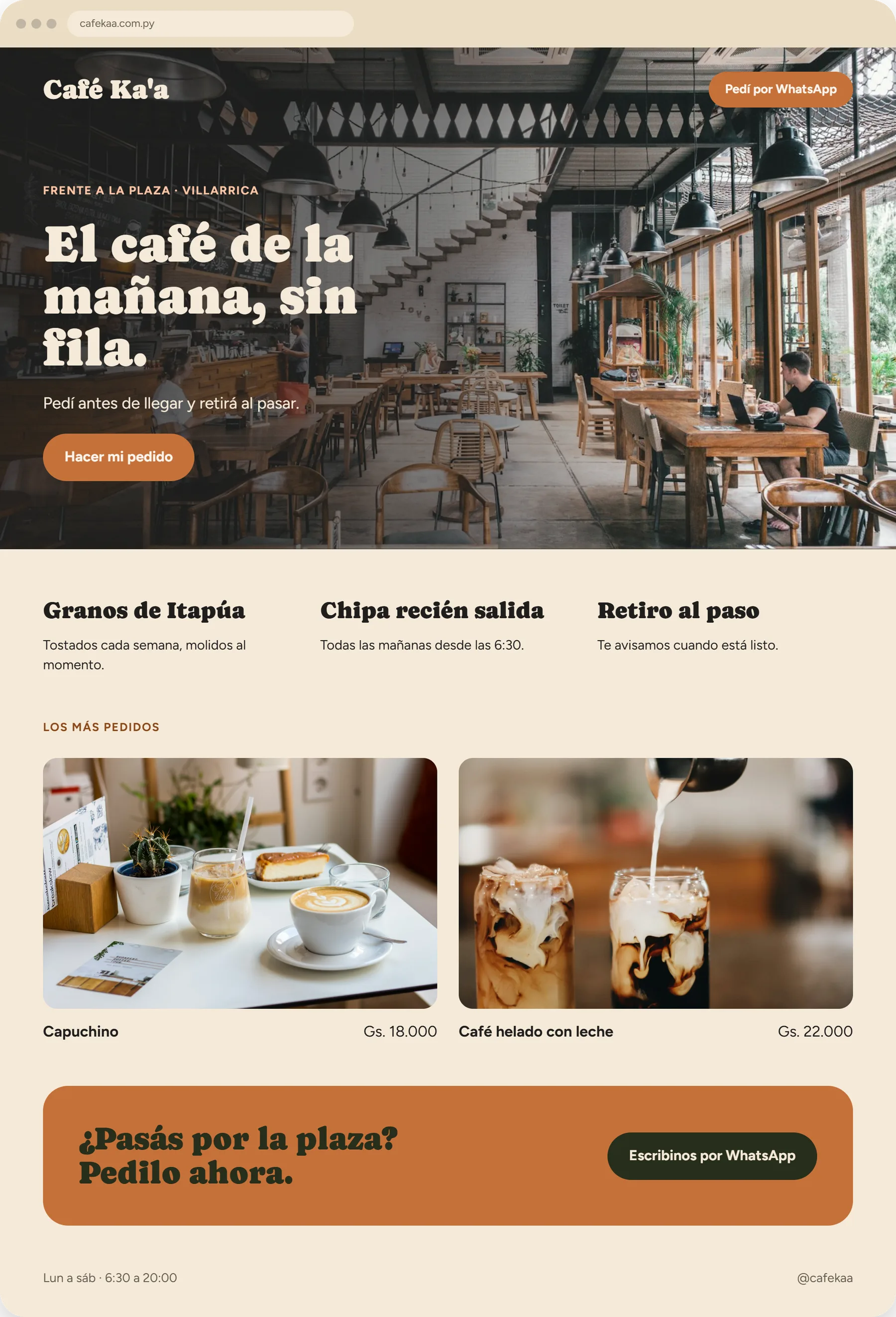 Café Ka'a en escritorio